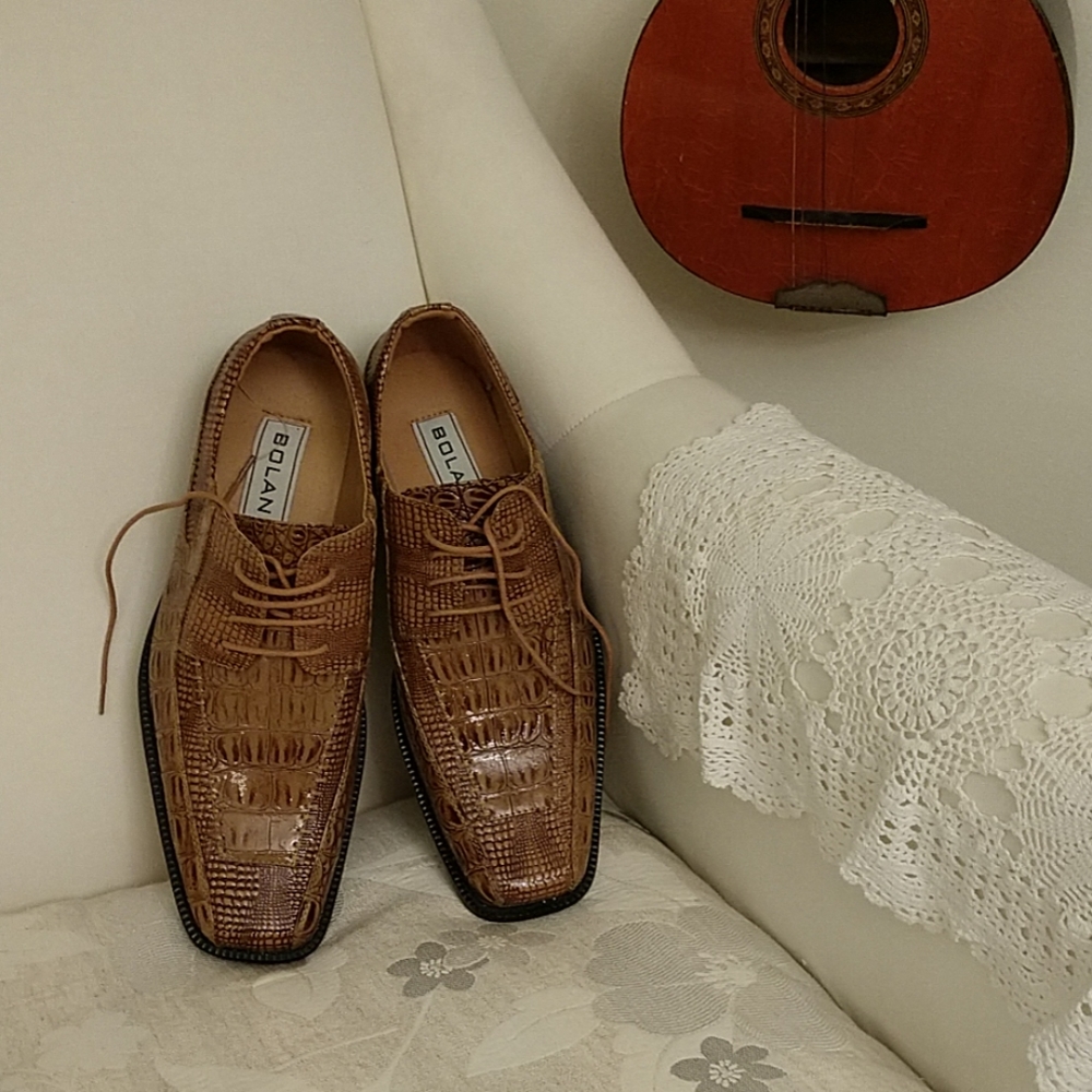 Men's Faux Snake Shoes 9 1/2 New